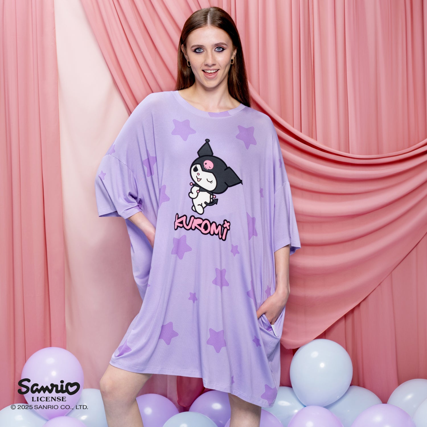 Hello Kitty Oodie Friends Kuromi Sleep Tee Licensed – The Oodie EU