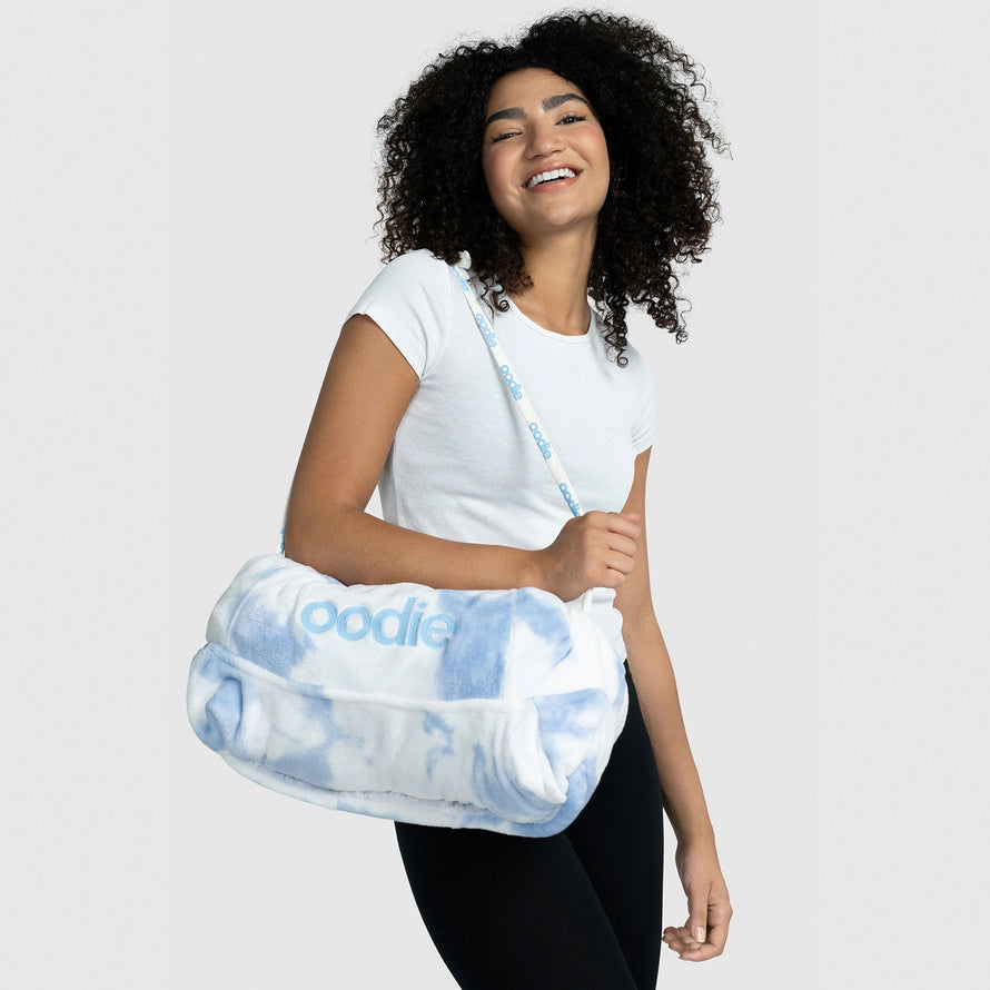 Blue Tie-Dye Travel Oodie
