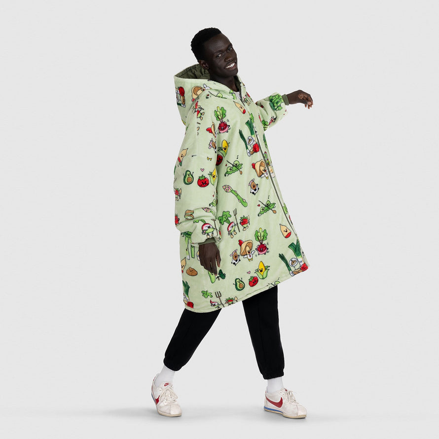 Fruit & Veg Zip Through Outdoor Oodie