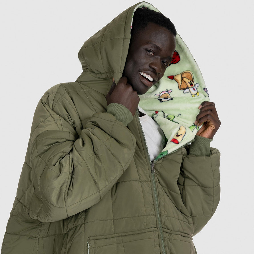 Fruit & Veg Zip Through Outdoor Oodie