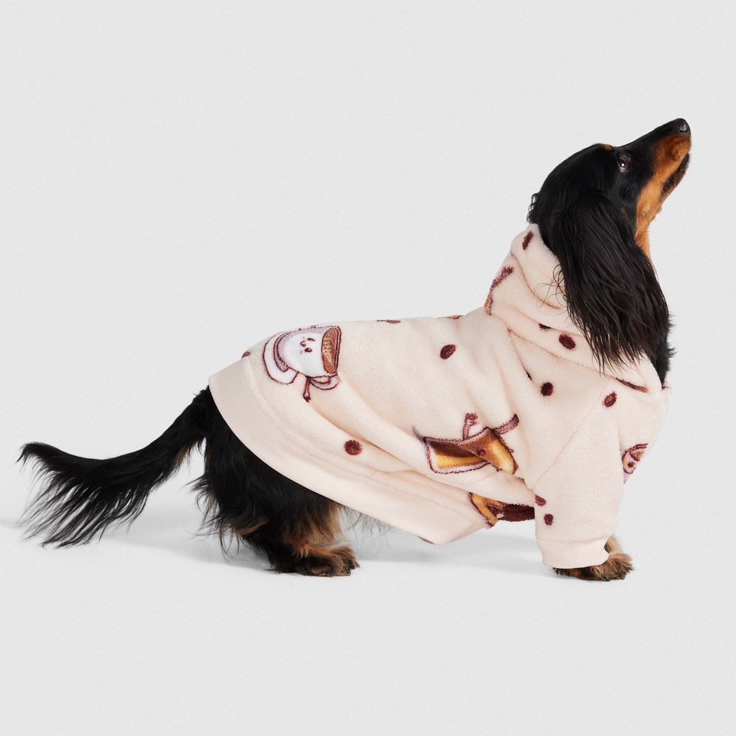 hoodie sausage dog throw