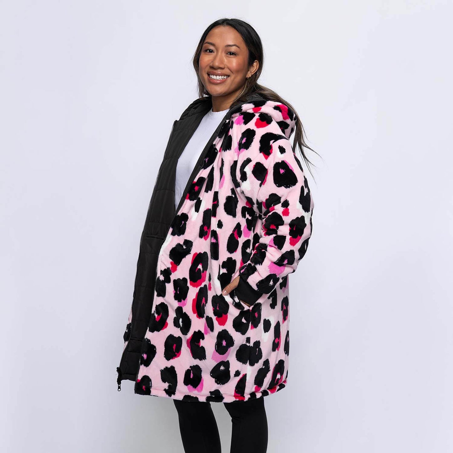 Black/Pink Leopard Print