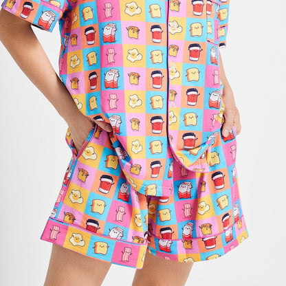 Breakfast Buddies Woven Short