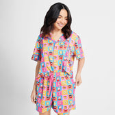 Breakfast Buddies Button Up Pj Set