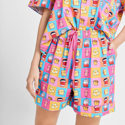 Breakfast Buddies Woven Short